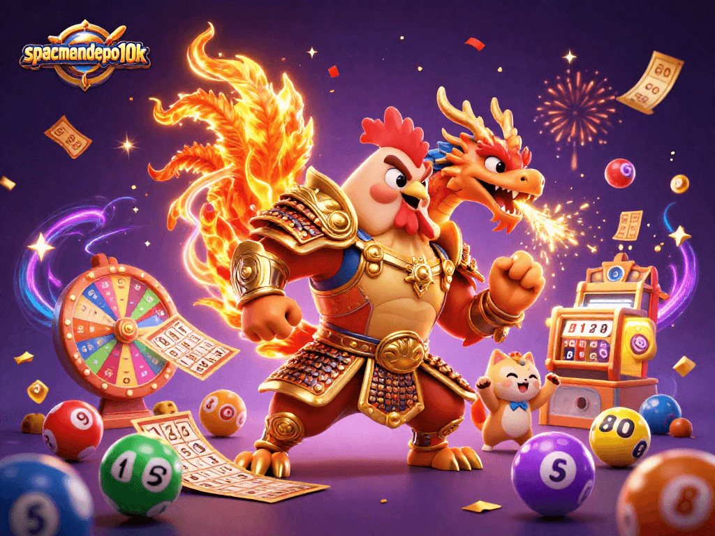 Engage in thrilling gameplay at spacemandepo10k with festive lottery elements and stunning characters.