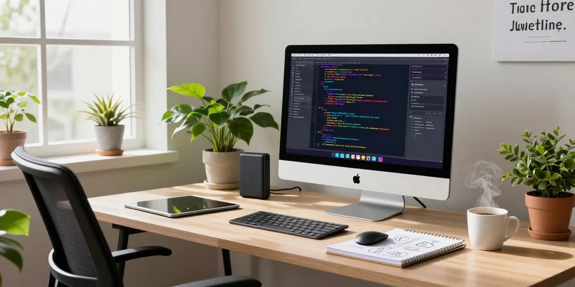 Engaged developer in a bright workspace on the WPS Official Website, showcasing creativity and innovation.