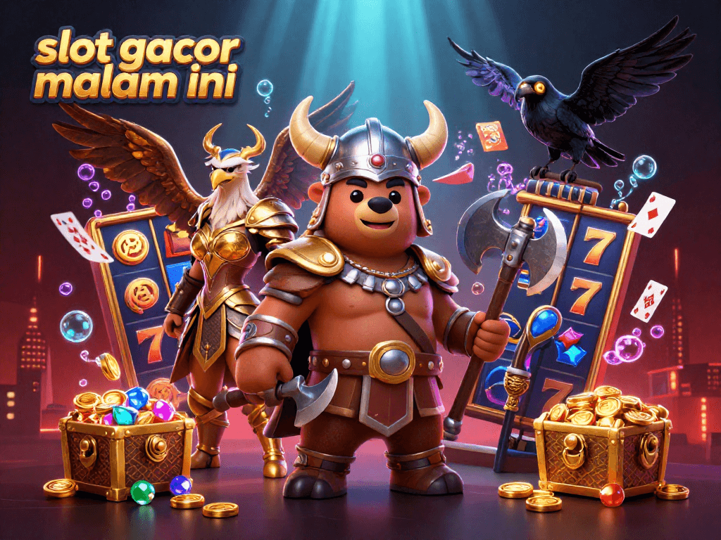 Menangkan slot gacor malam ini dengan kombinasi karakter 3D dan elemen kasino menarik.